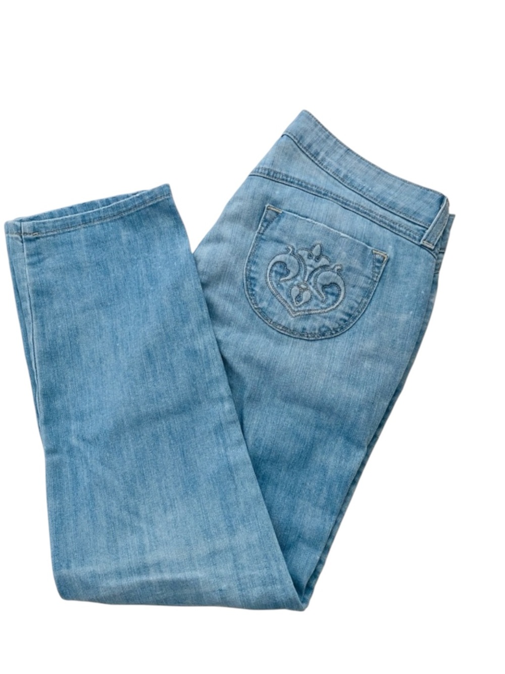 SIWY Y2K Distressed Light Blue Denim Jeans Size 27 Low Rise Hanna Loveless